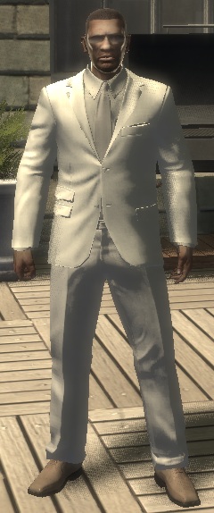 White and grey Suit